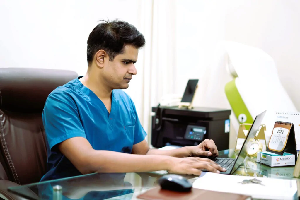 Dr. Amit Agarwal — in the operating theatre